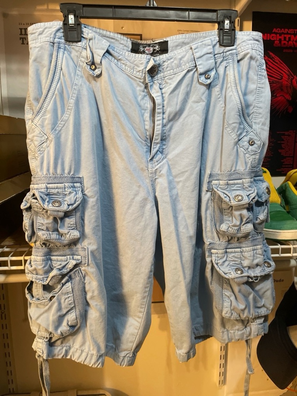 Crazy y2k grunge cargo shorts